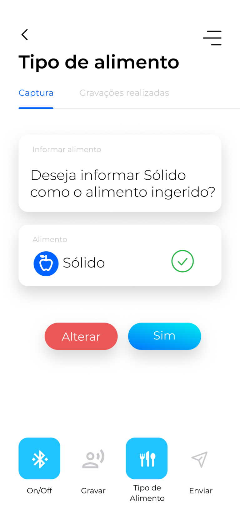 8 - Confirmar Alimento