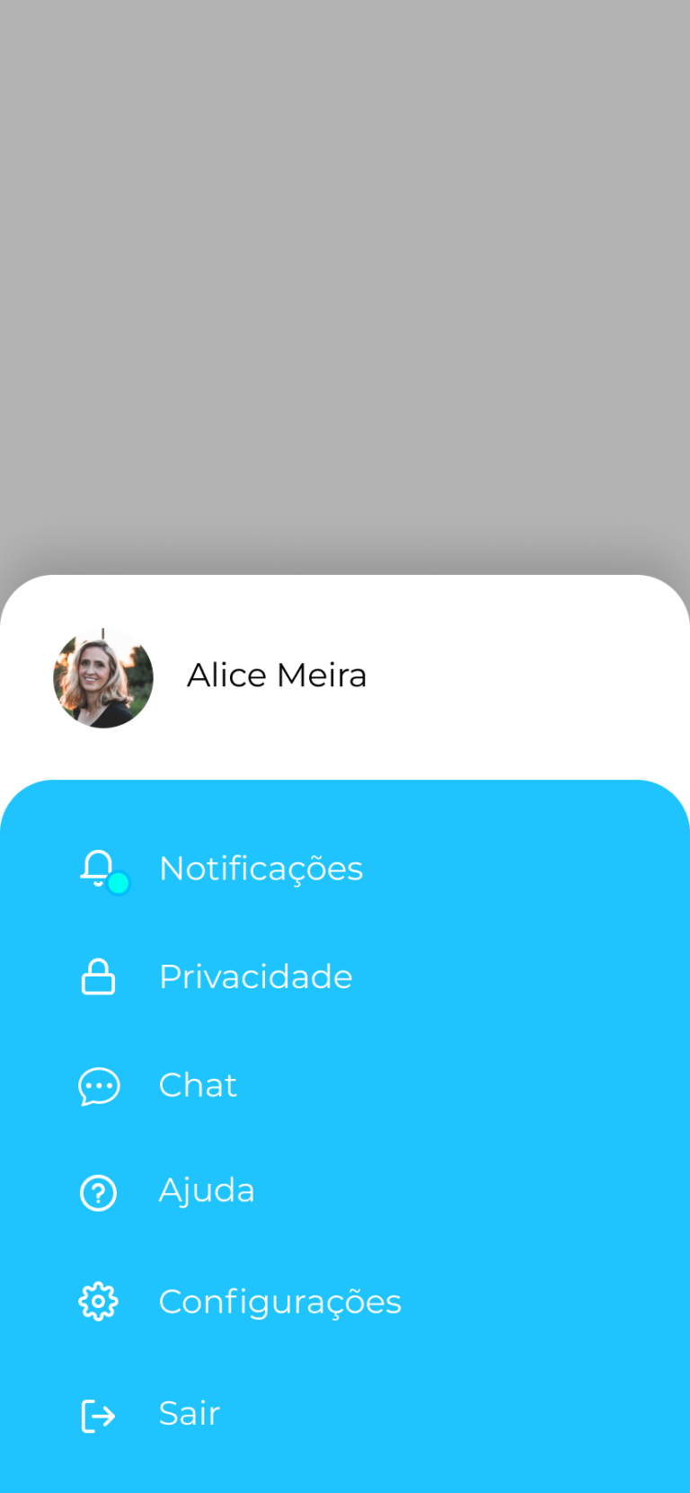 7 - Menu do Aplicativo