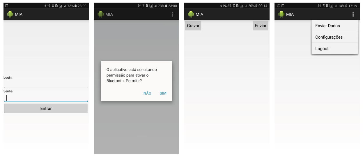 Telas da Aplicação Original